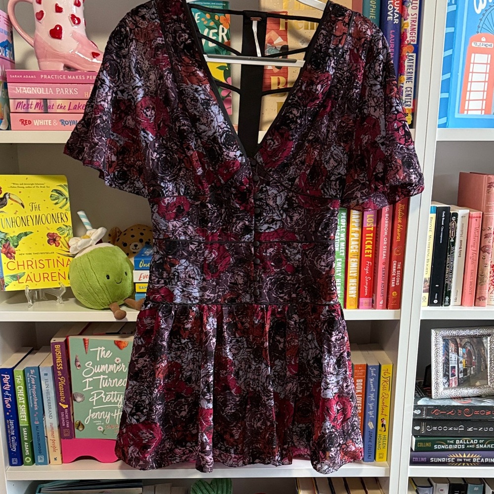 Free People Red and Black Mini Dress